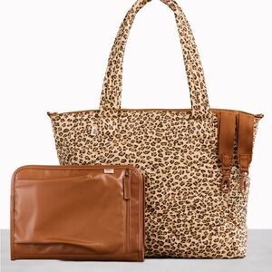 Beis Leopard Print diaper tote